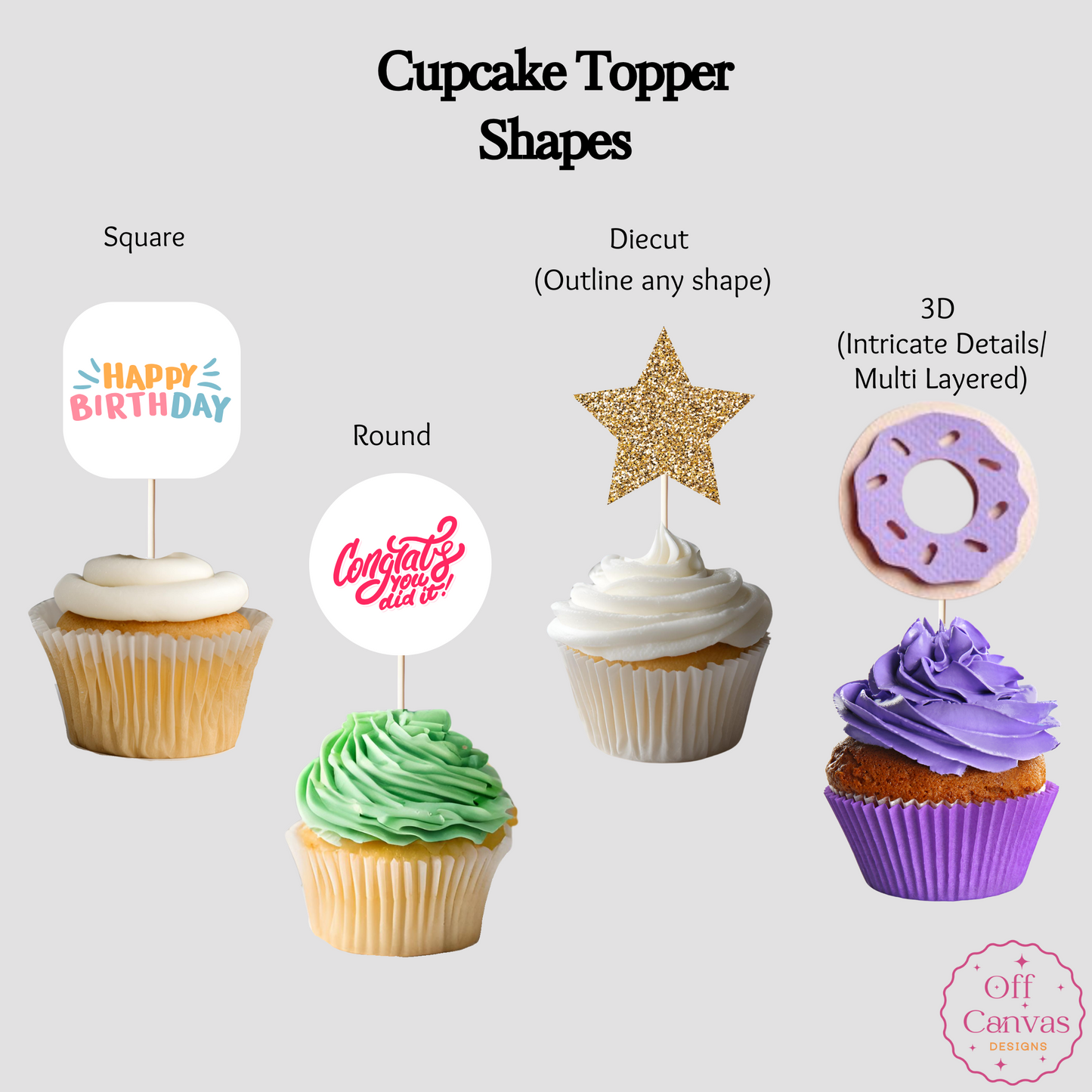 Cardstock Cupcake Toppers