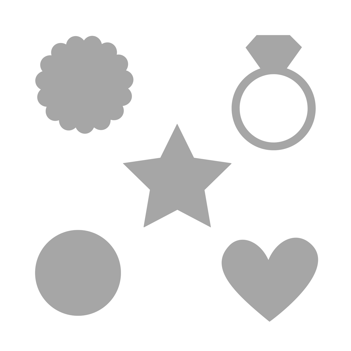 Acrylic Shapes Cake Stencil
