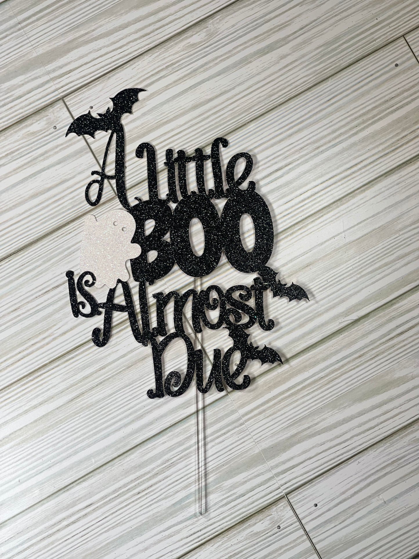 Glitter Cardstock Cake Topper - Single Layer
