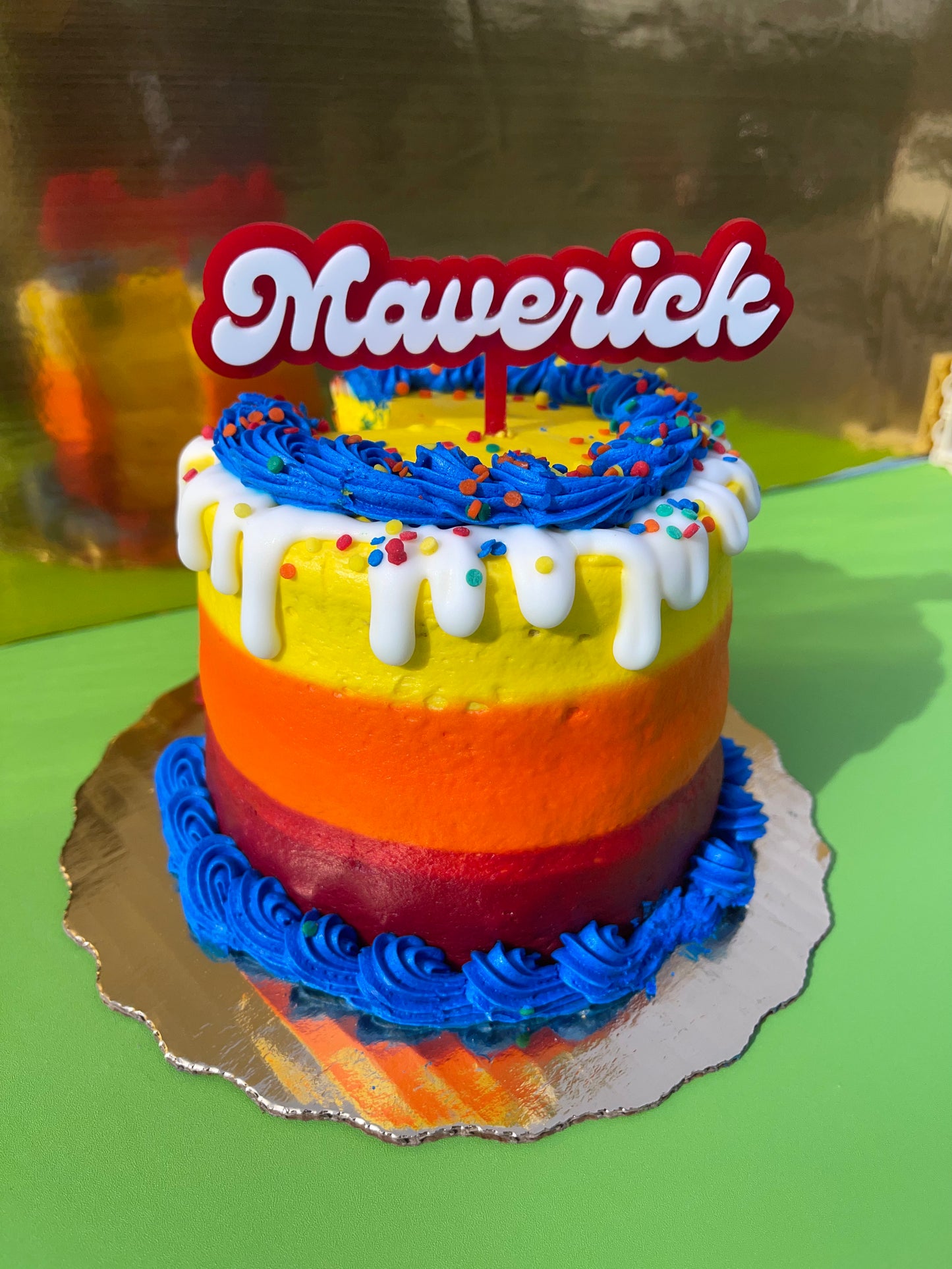 Double Layer Acrylic Cake Topper (Words Only)