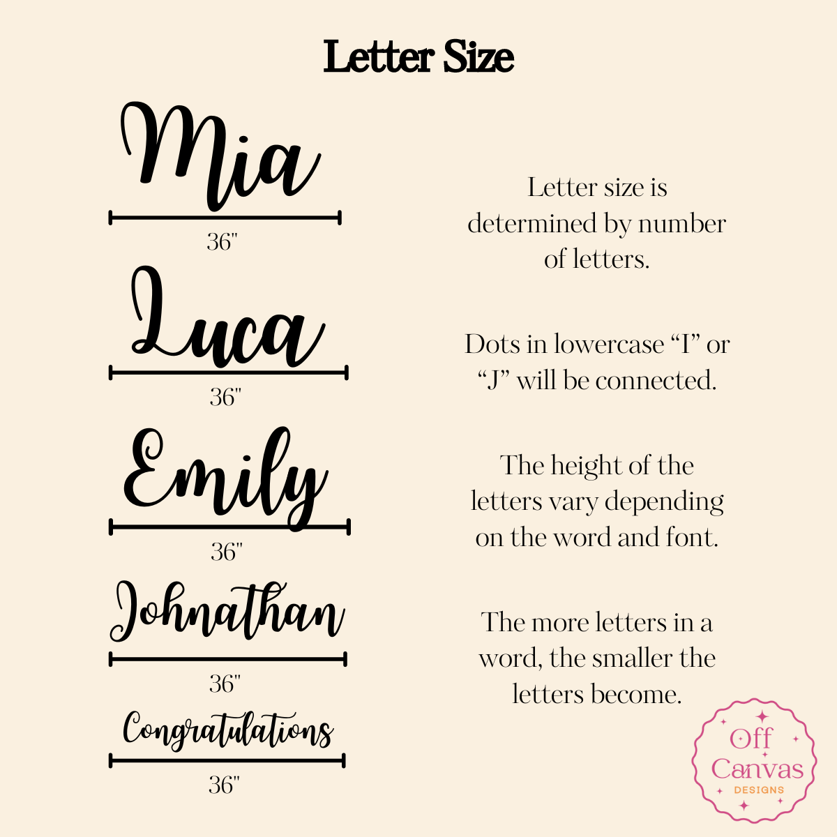 Sign Off Names Wall/Name Sign – Off Canvas Designs