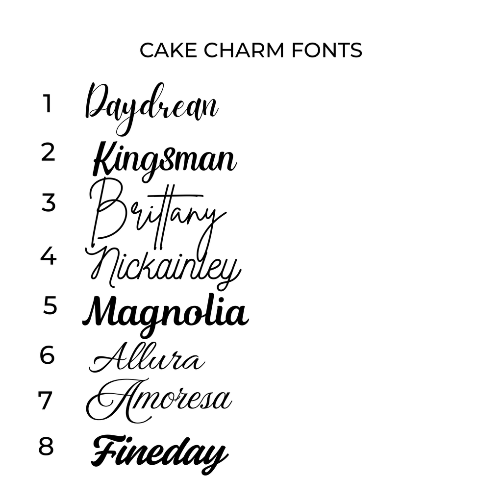 Acrylic Cake Charm