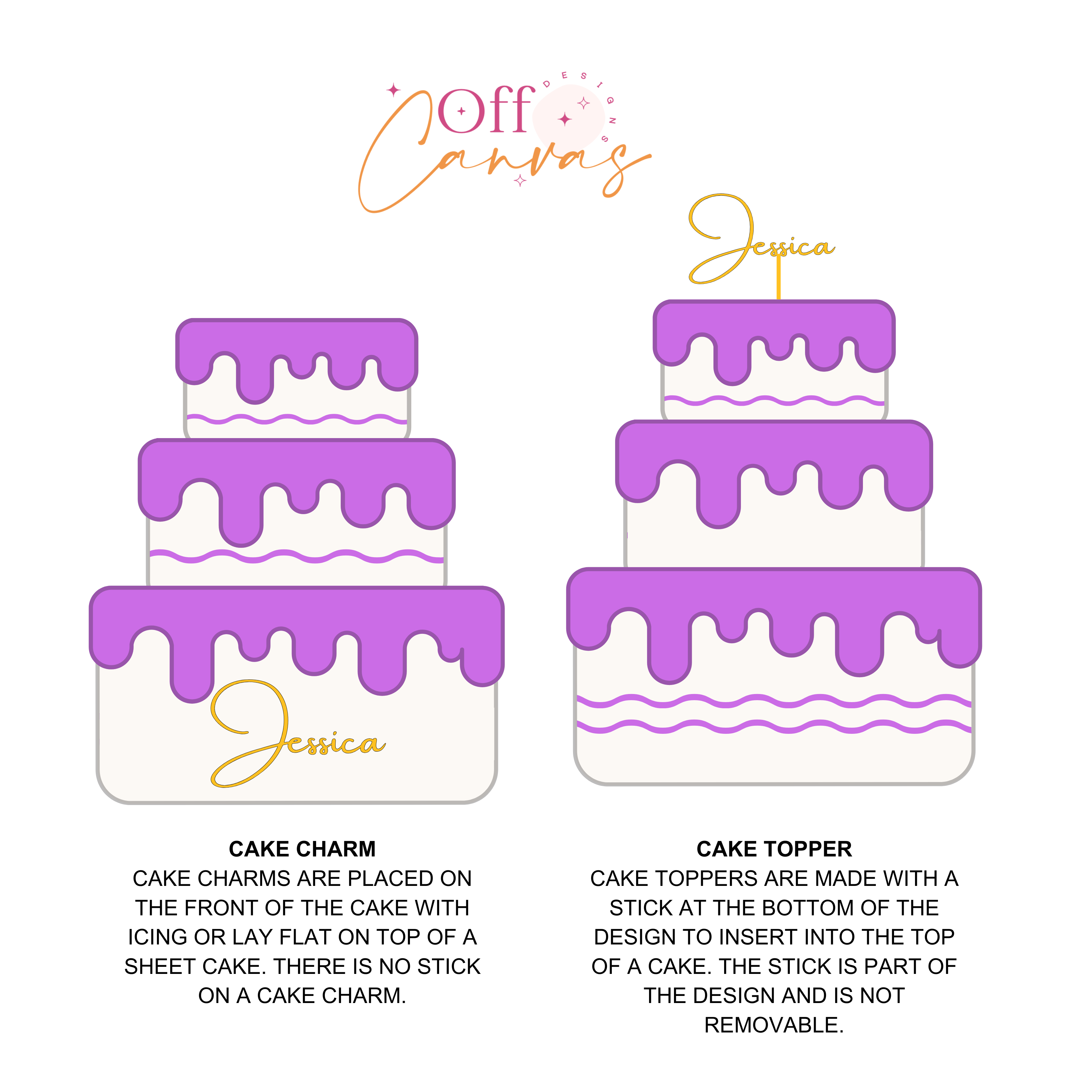 Acrylic Cake Topper (Words Only) - Single Layer Secondary image