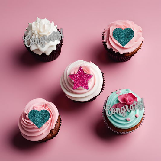 Cardstock Cupcake Charms - Single Layer