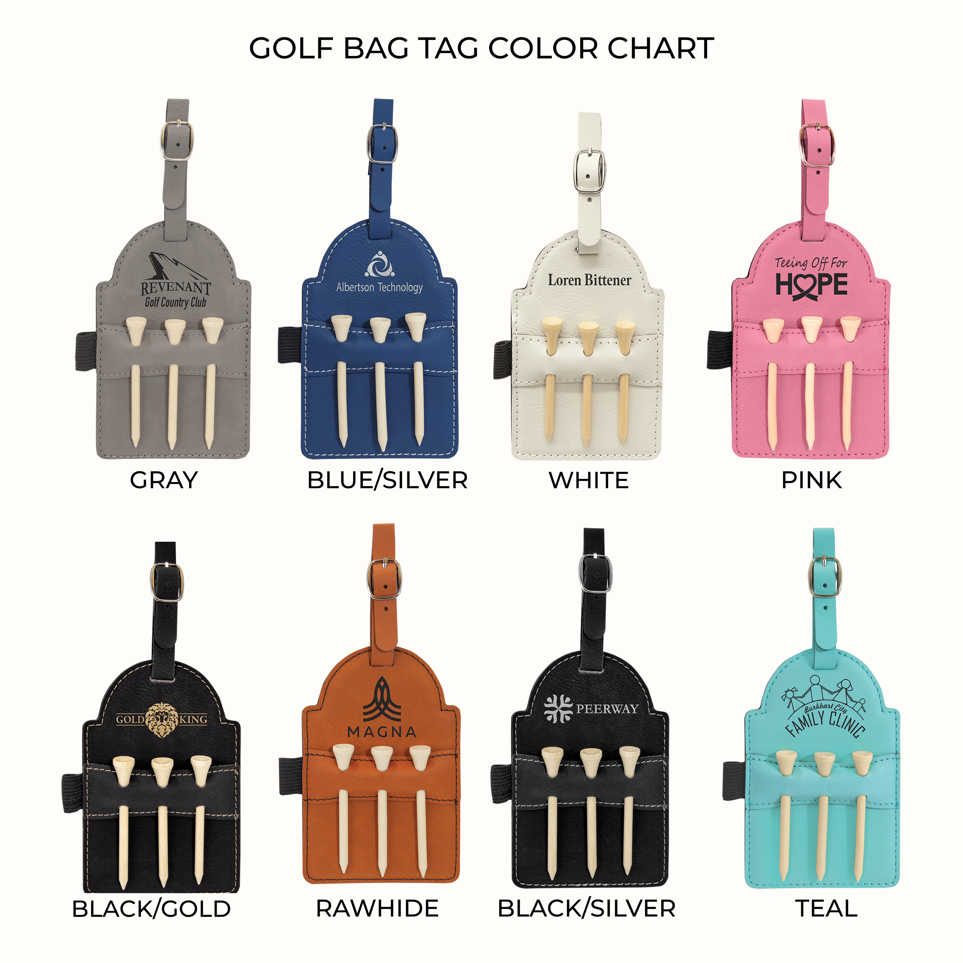 Personalized Leatherette Golf Bag Tag Secondary image