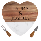 Personalized Marble Heart Shaped Serving Set