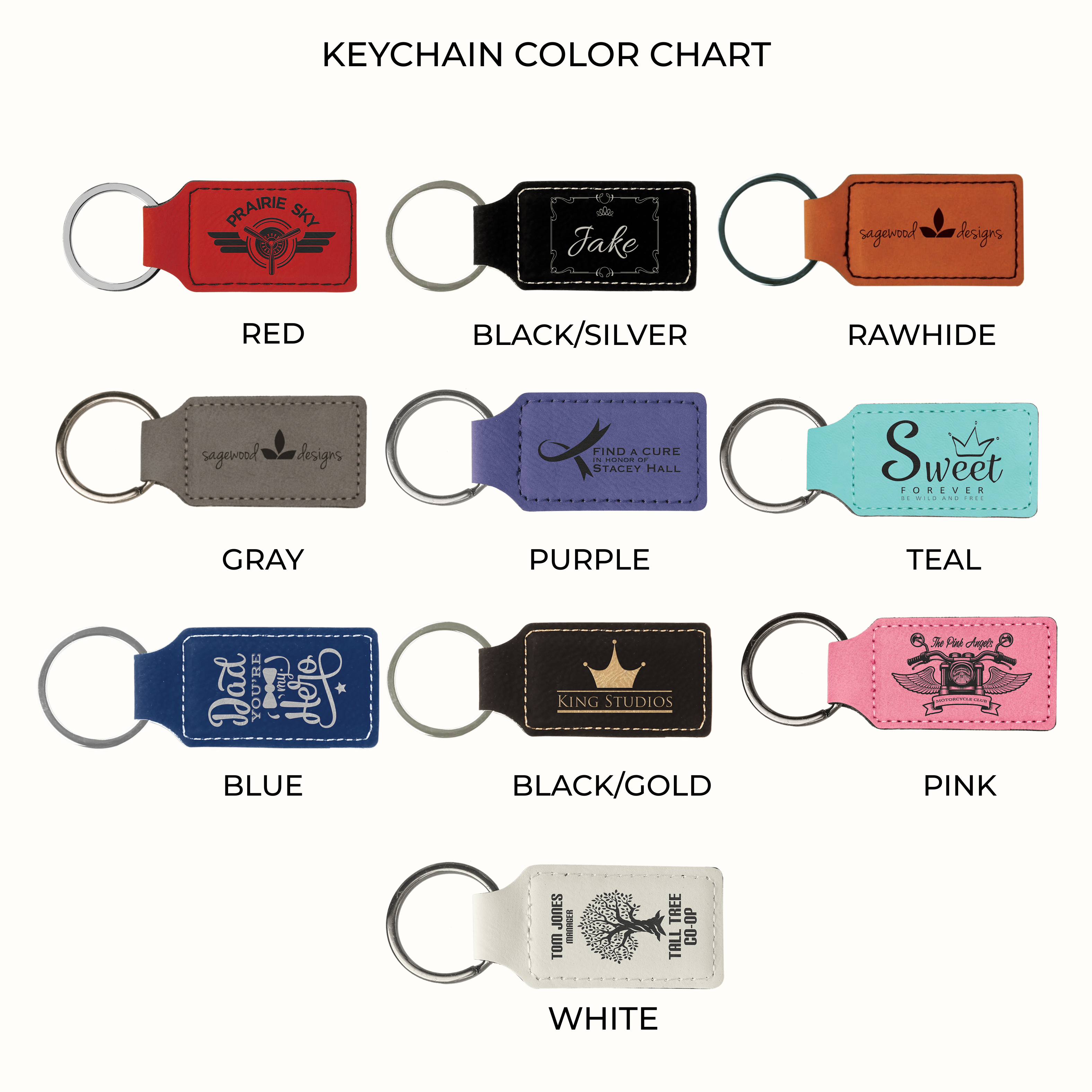 Leatherette Keychains