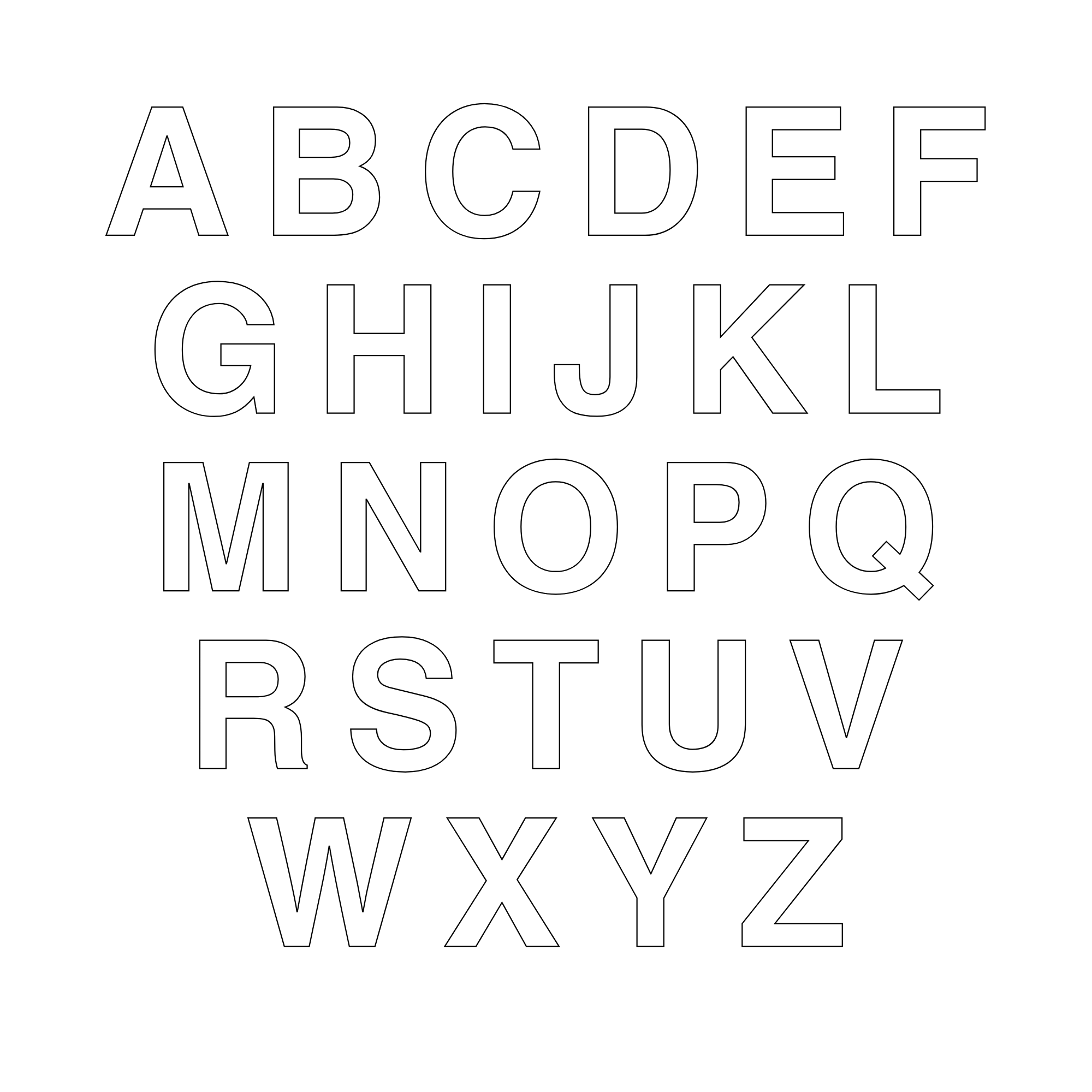 Acrylic Letter Cake Stencil Main image