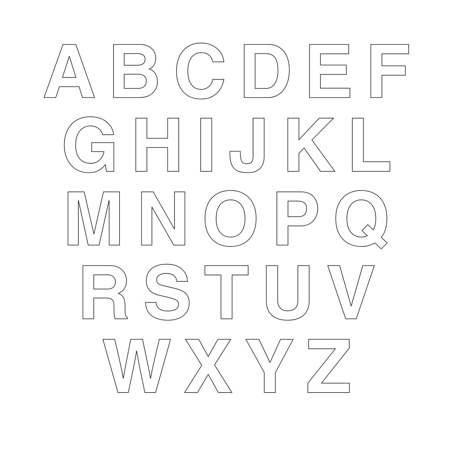 Acrylic Letter Cake Stencil
