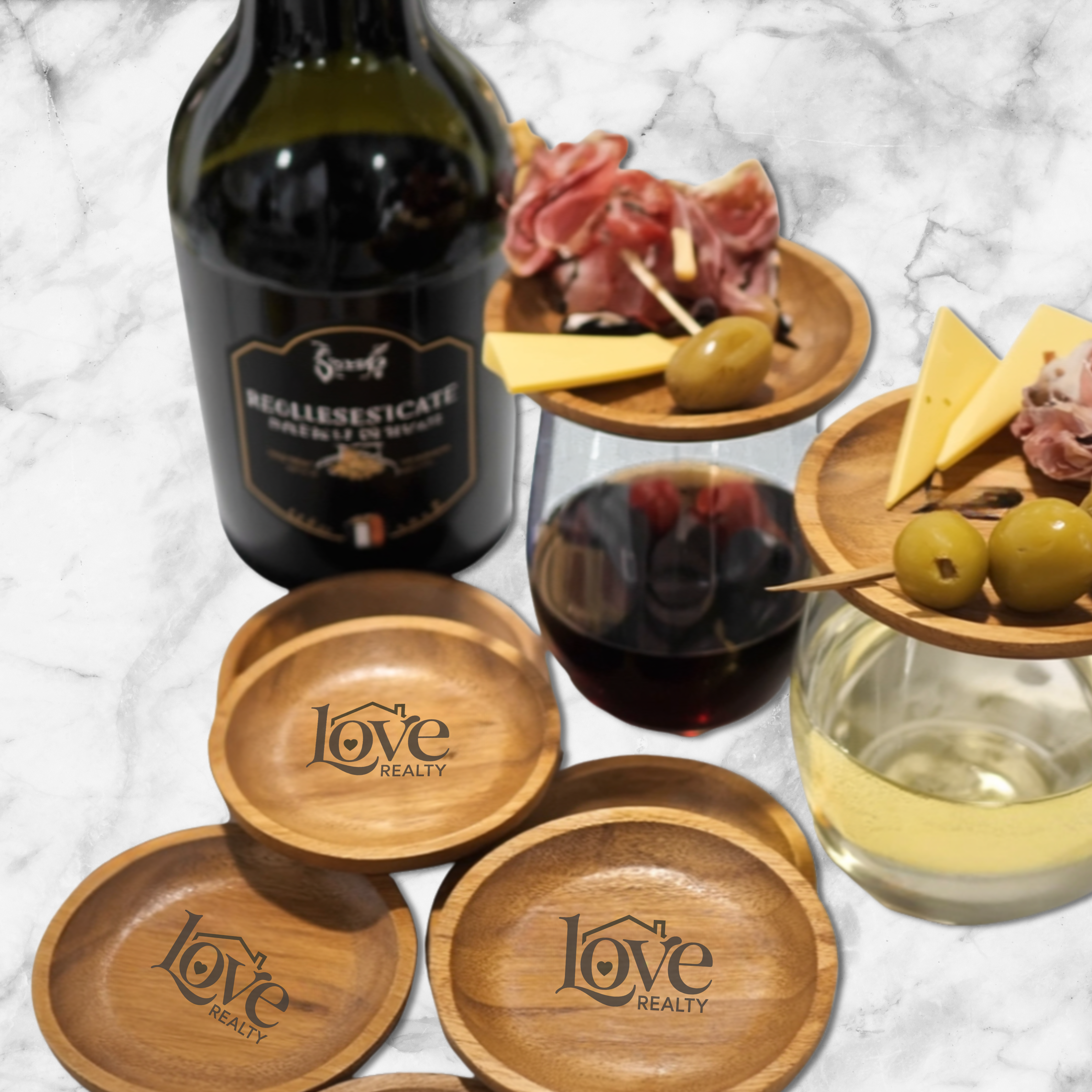 Mini Glass Charcuterie Toppers Main image