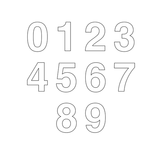 Acrylic Number Cake Stencil