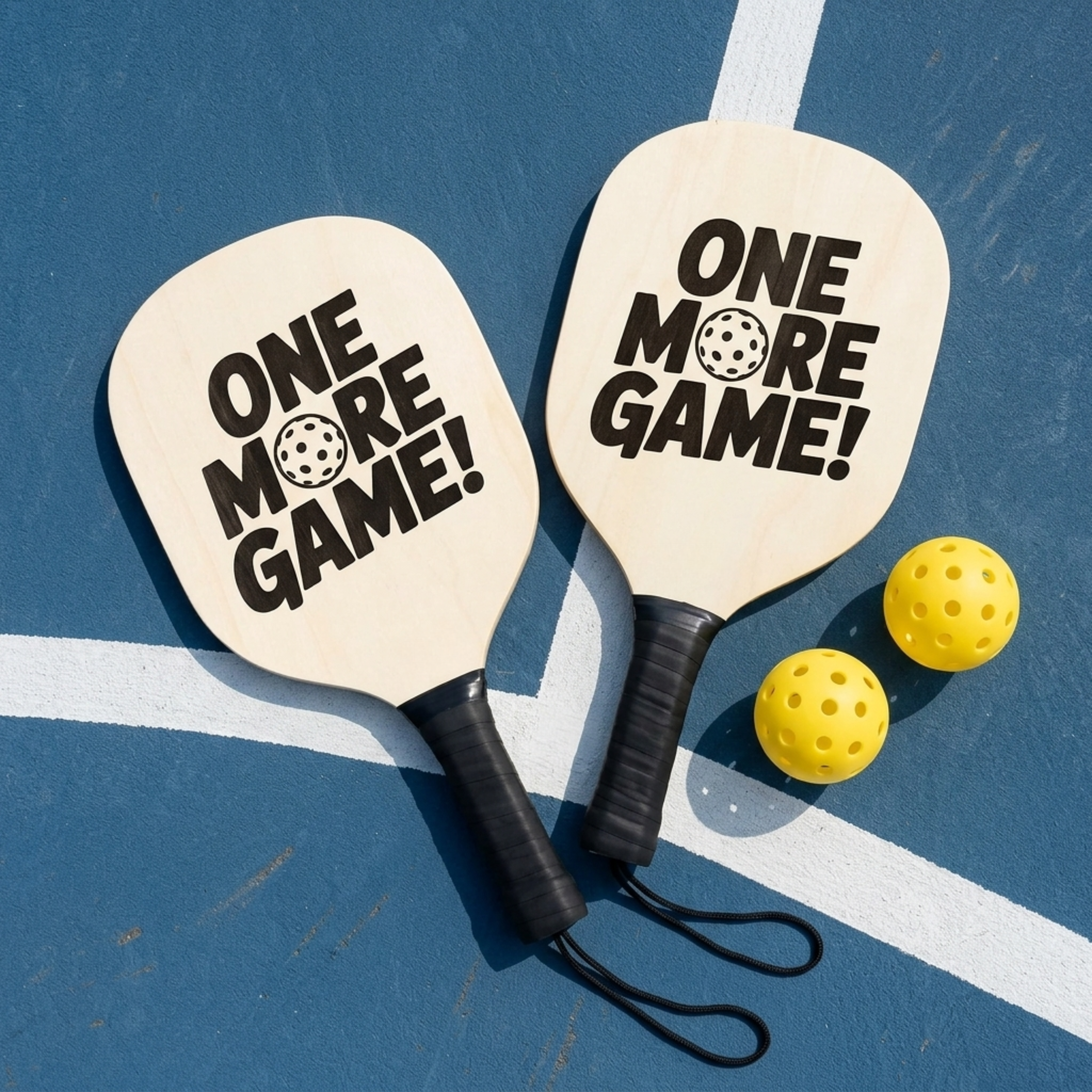 Custom Wooden Pickleball Paddle Set Main image