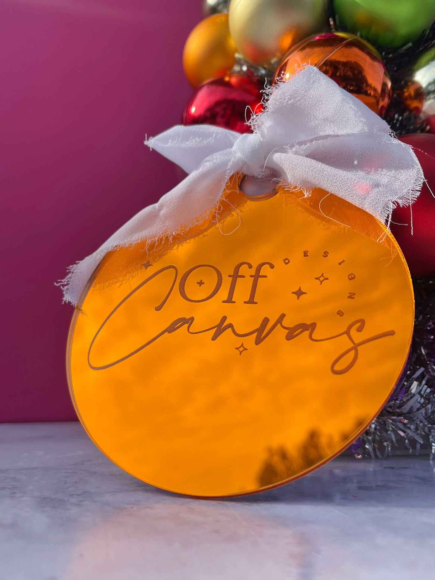 Reflective Logo Ornament