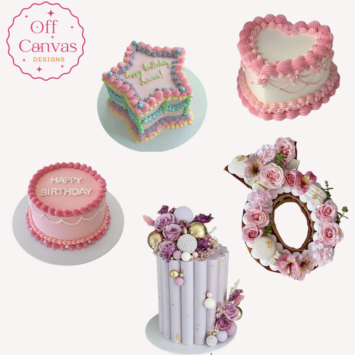 Acrylic Shapes Cake Stencil
