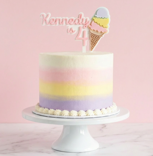 Personalized Theme Acrylic Double Layer Topper - (w/ image)