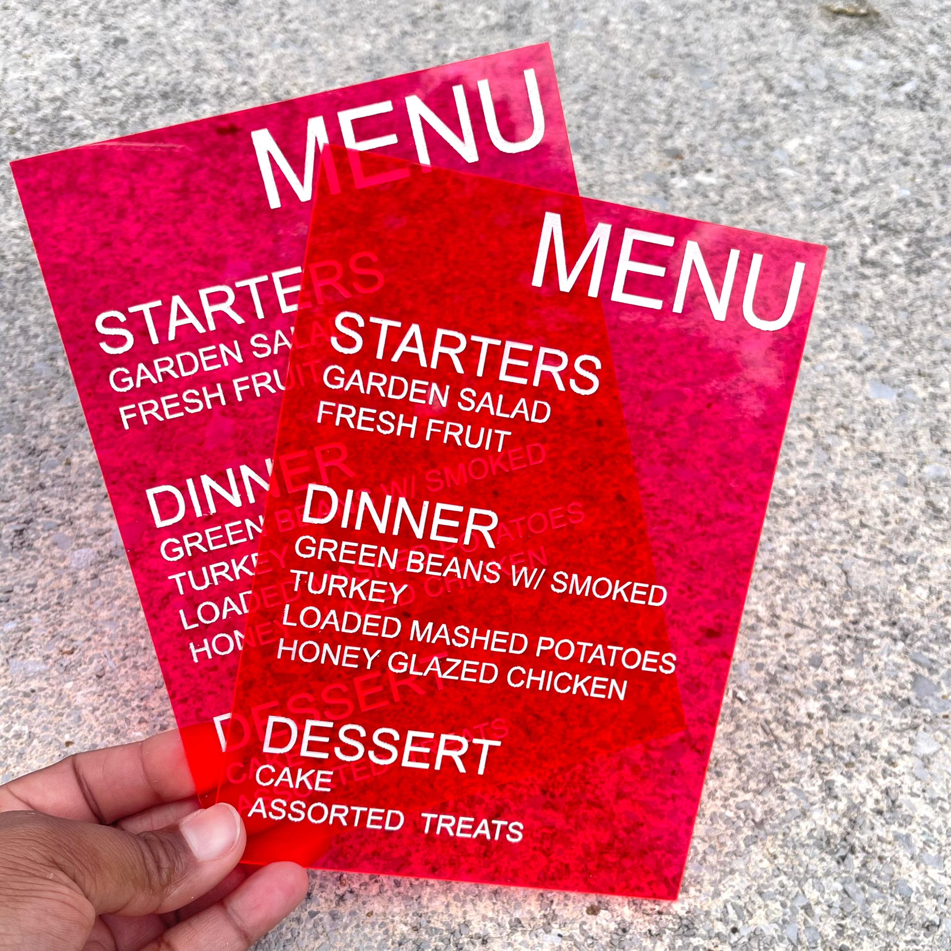 Fluorescent Party Menu Main image